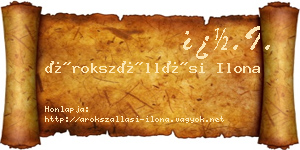 Árokszállási Ilona névjegykártya