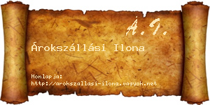 Árokszállási Ilona névjegykártya